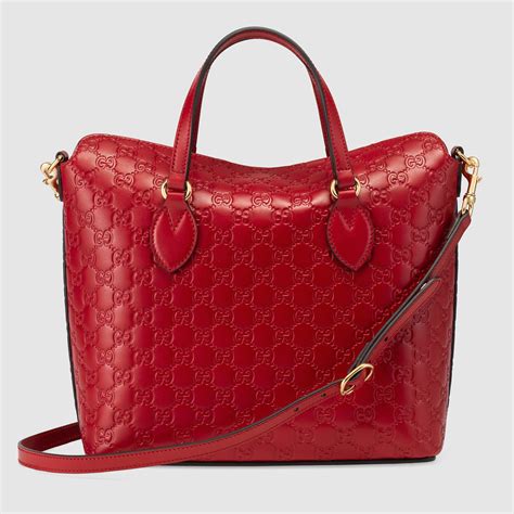 gucci in red|gucci red leather tote.